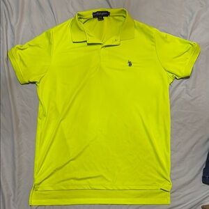 U.S. Polo Assn. Men's Neon Yellow Polo Shirt